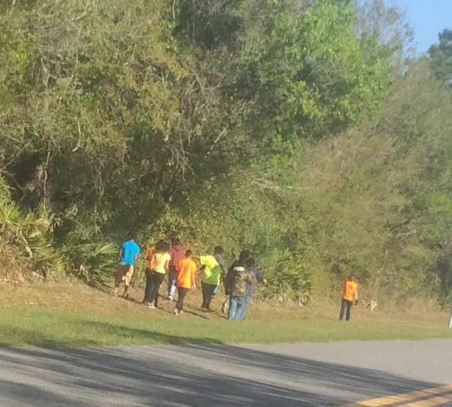 Early morning work crew Early morning work crew