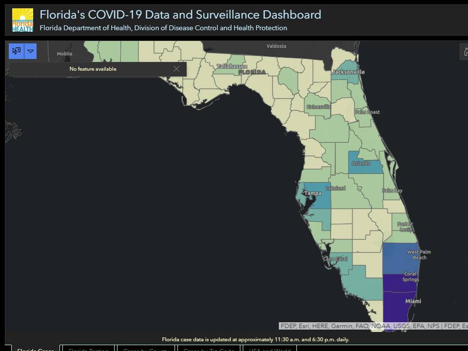 Florida cases by county Florida cases by county