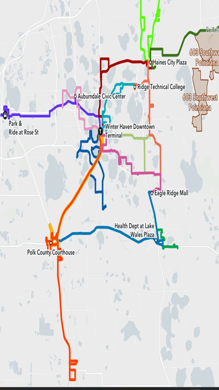 Citrues connection east route map